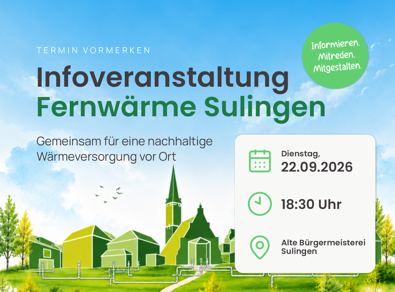 Infografik über die Infoveranstaltung am 22.09.2026